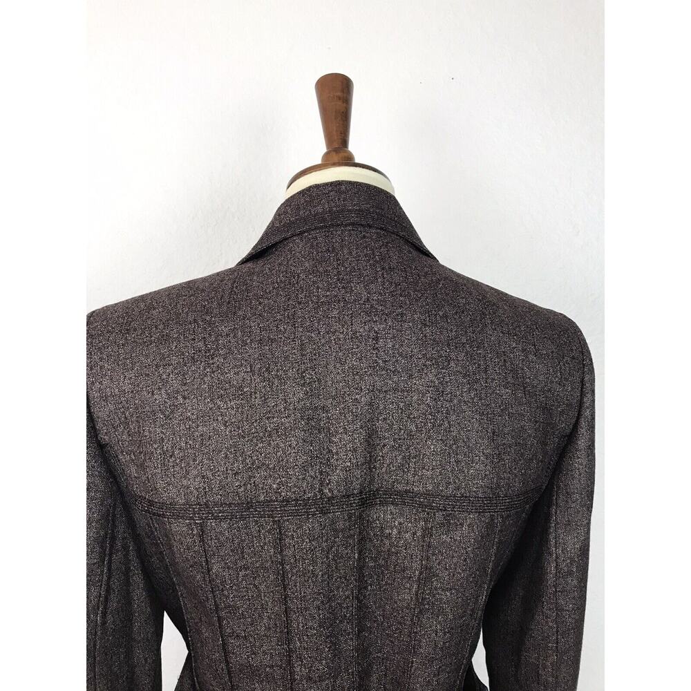 Albert Nipon Belted Single Breast Jacket Tweed - image 8
